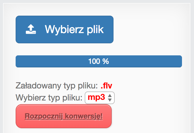 Konwertuj FLV na MP3 online